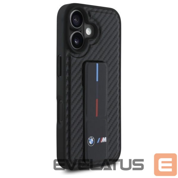 Kitas telefono priedas BMW BMW M Grip Stand Smooth and Carbon case for iPhone 16 - black