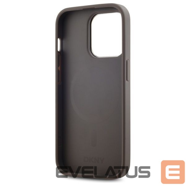 Kitas telefono priedas DKNY DKNY Leather Checkered Mono Pattern MagSafe iPhone 14 Pro Case - Beige