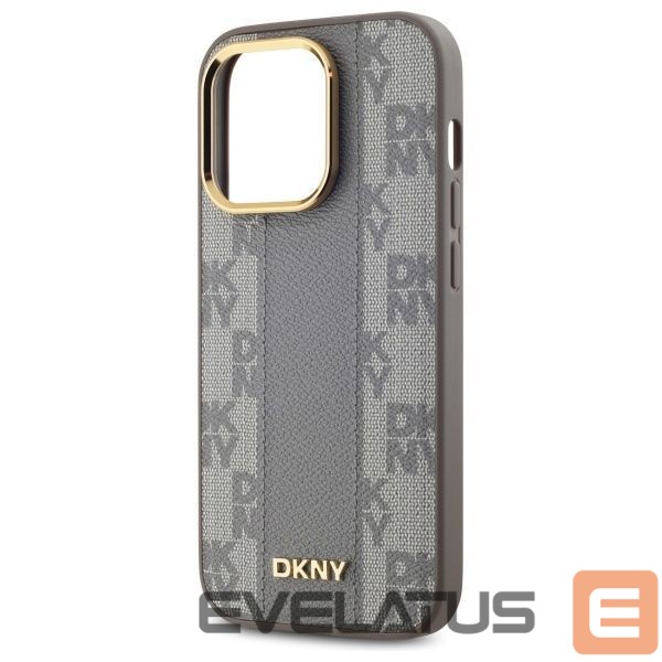 Kitas telefono priedas DKNY DKNY Leather Checkered Mono Pattern MagSafe iPhone 14 Pro Case - Beige