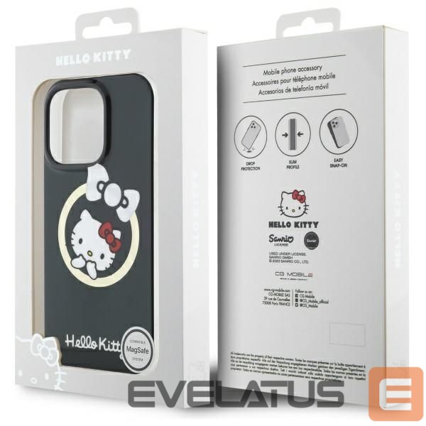 Kitas telefono priedas Hello Kitty Hello Kitty IML Fun Bow Magsafe iPhone 16 Pro Case - Black