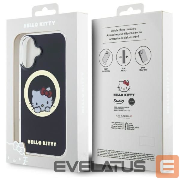 Kitas telefono priedas Hello Kitty Hello Kitty IML Sweet Kitty Magsafe iPhone 16 Case - Black