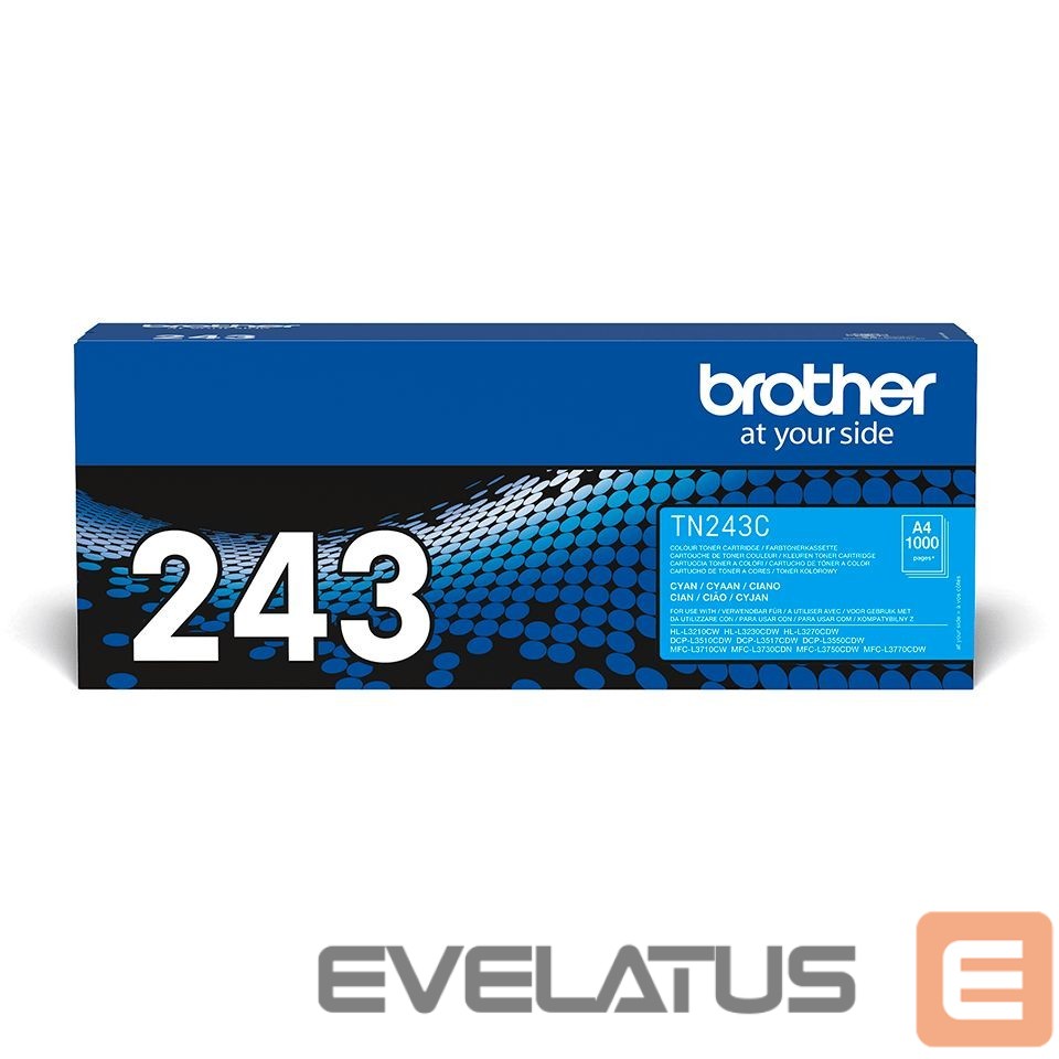 Eksploatacinės medžiagos spausdintuvams Brother TN243C | Toner cartridge | Cyan