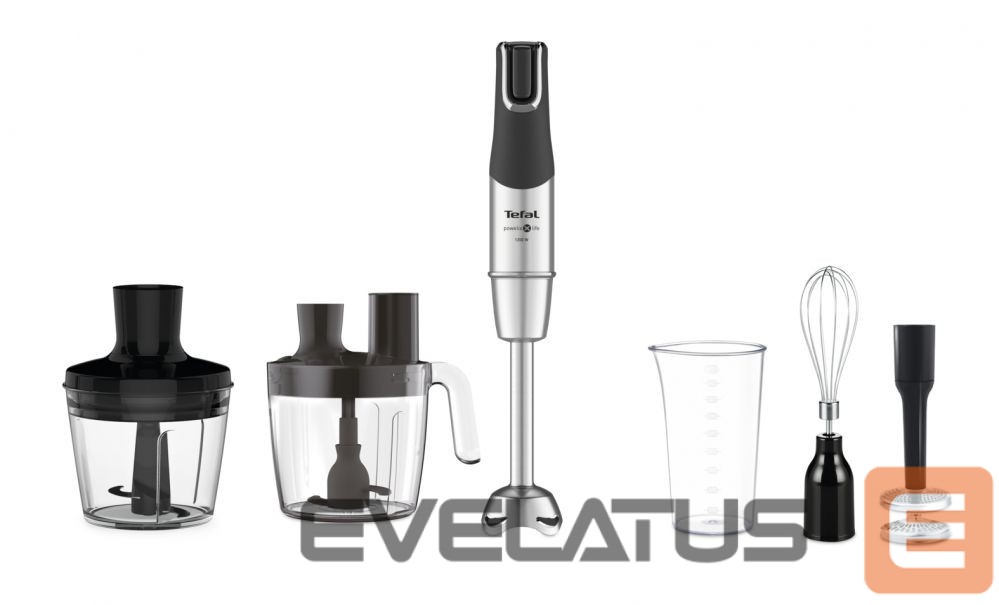 Maišytuvai ir maišytuvai TEFAL Blender Infinity Force Pro 5in1 HB95LD38 Hand Blender, 1200 W, Number of speeds Variable, Black/Stainless steel