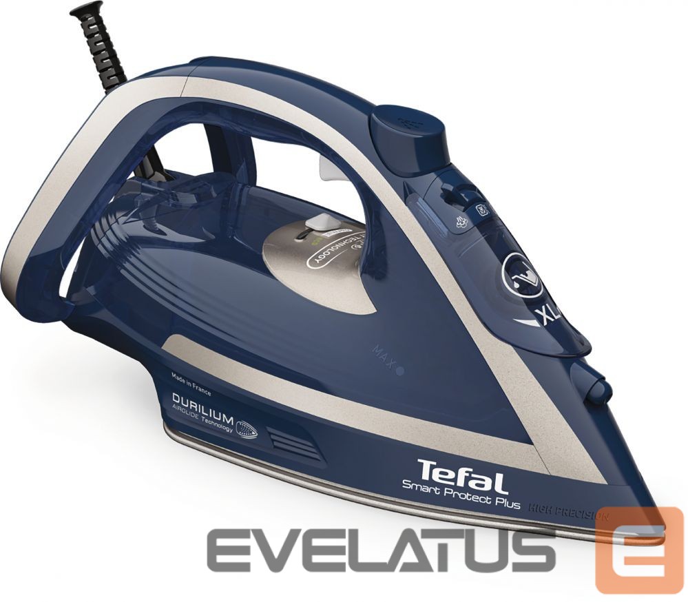 Lygintuvai TEFAL FV6872E0 Steam Iron, 2800 W, Water tank capacity 270 ml, Continuous steam 40 g/min, Blue/Silver