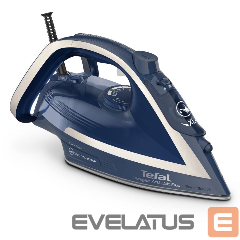 Lygintuvai TEFAL Steam Iron FV6830E0 2800 W, Water tank capacity 270 ml, Continuous steam 50 g/min, Silver/Blue