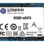 Kietasis diskas SDD Kingston  KC600 512 GB, SSD interface mSATA, Write speed 520 MB/s, Read speed 550 MB/s 
