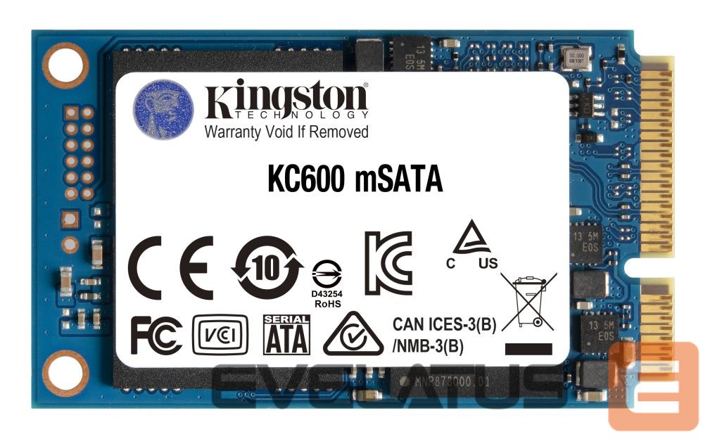 Kietasis diskas SDD Kingston KC600 512 GB, SSD interface mSATA, Write speed 520 MB/s, Read speed 550 MB/s