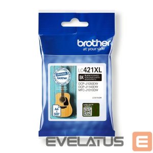 Eksploatacinės medžiagos spausdintuvams Brother  LC421XLBK Ink Cartridge, Black 