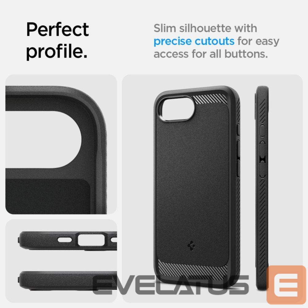 Nugarėlės dėklai Spigen Spigen Rugged Armor MagSafe case for iPhone 16e - black