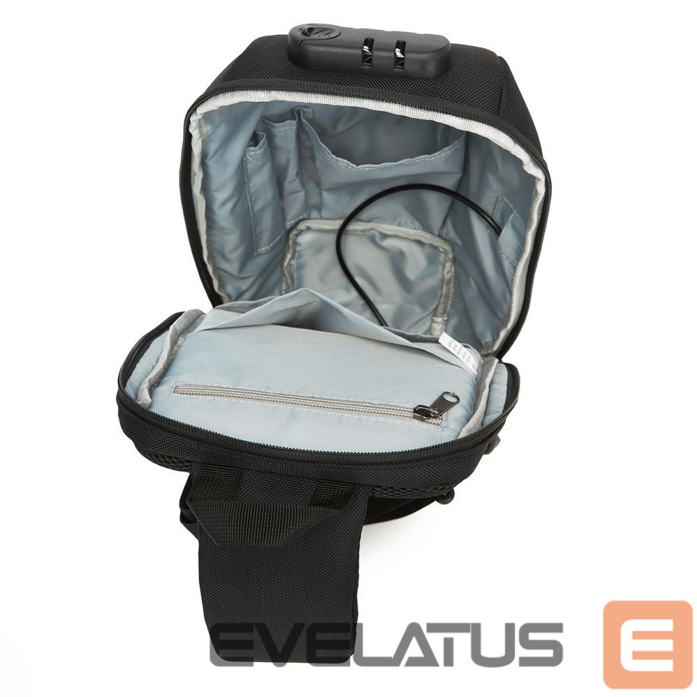 Krepšiai ir portfeliai Wozinsky Wozinsky Premium Single Shoulder Anti-Theft City Backpack with Organizer and USB - Black