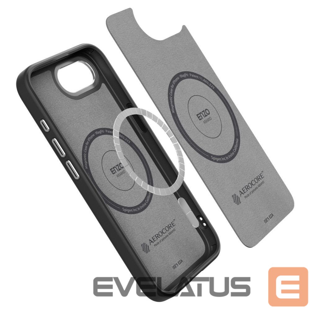 Nugarėlės dėklai Spigen Spigen Enzo Aramid MagSafe iPhone 16e Case - Black