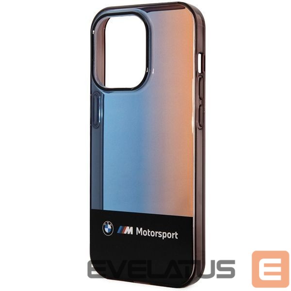 Nugarėlės dėklai BMW BMW Half Tricolor Case for iPhone 14 Pro Max 6.7" - Black