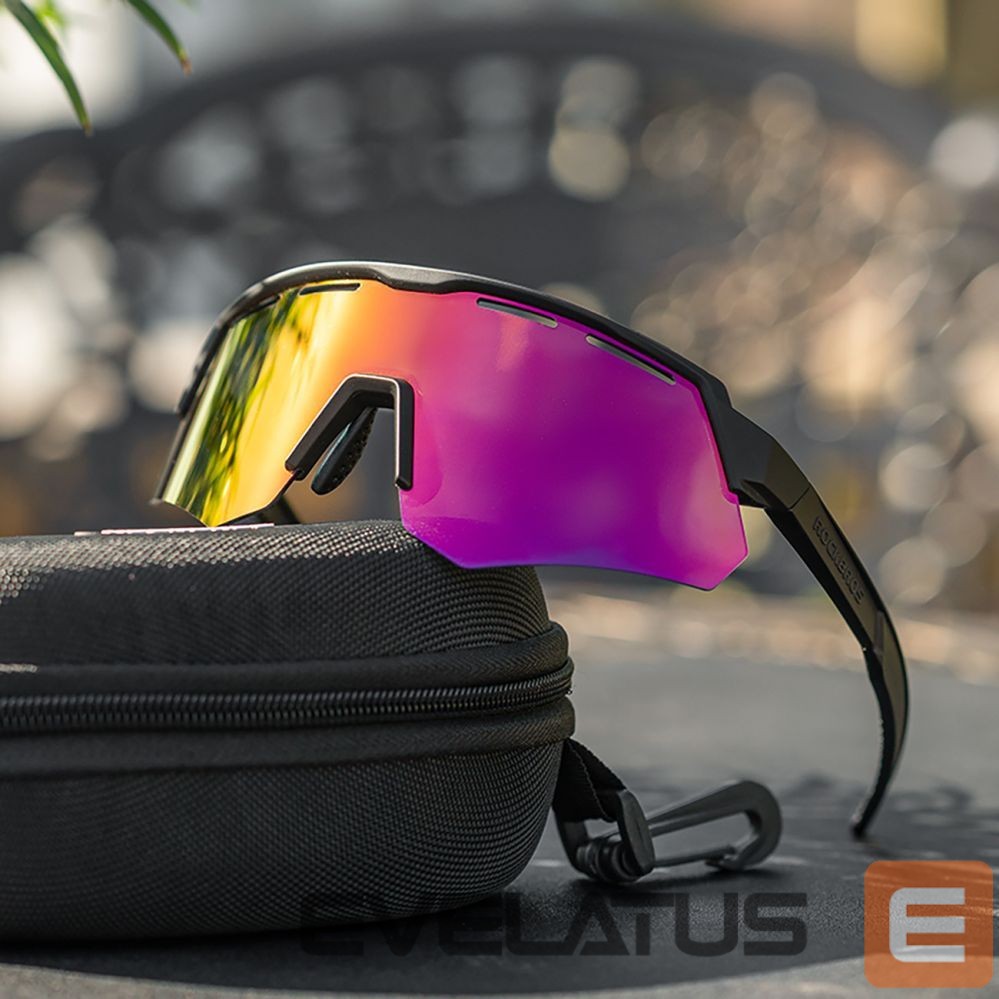 Kitos prekės Rockbros Rockbros Polarized Cycling Glasses with UV Protection and Corrective Insert - Purple