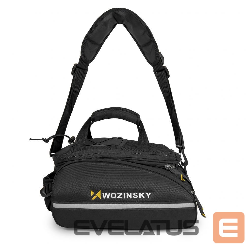 Dviračio priedas Wozinsky Wozinsky large bike rack bag 35l + rain cover black (WBB19BK)