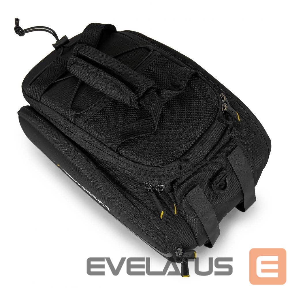 Dviračio priedas Wozinsky Wozinsky large bike rack bag 35l + rain cover black (WBB19BK)