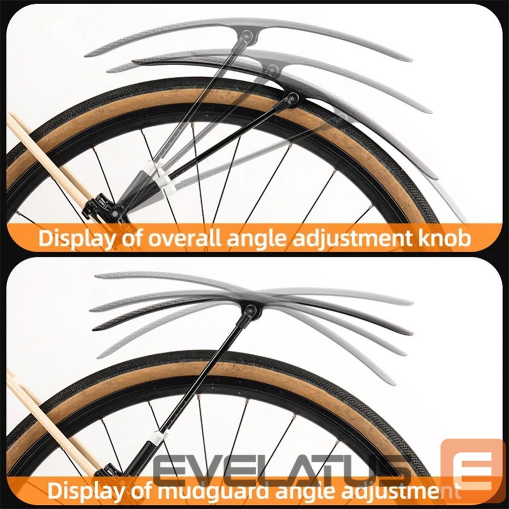 Dviračio priedas Rockbros Rockbros 28210007001 bicycle fender, universal, adjustable - black