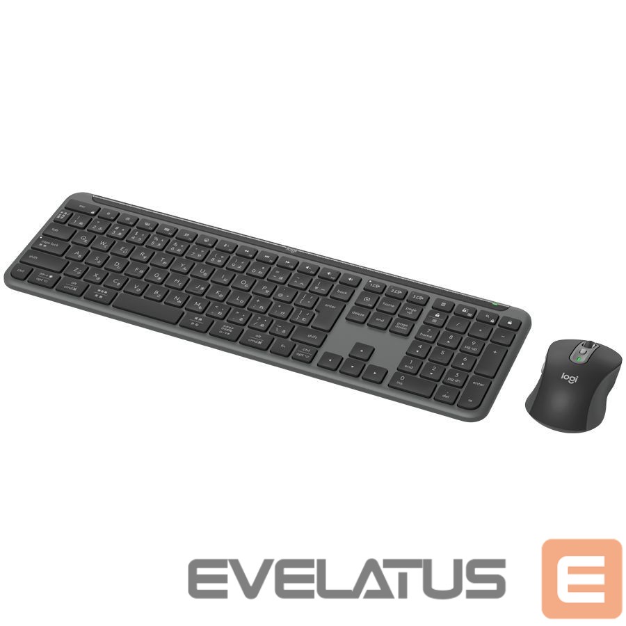 Kompiuterio klaviatūra Logitech LOGITECH Signature Slim Combo MK950 for Business - GRAPHITE - US INT'L - 2.4GHZ/BT - INTNL-973