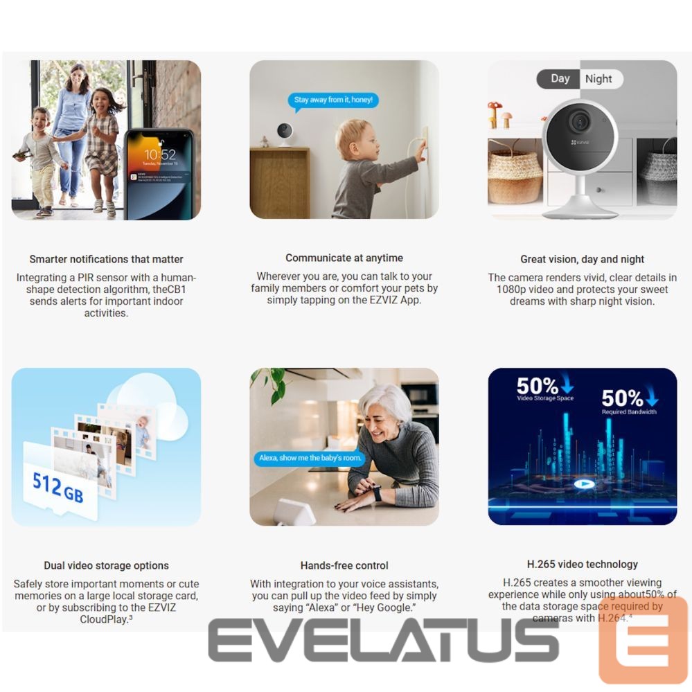 Vaizdo kamera EZVIZ CB1 1080p IP Wi-Fi CS-CB1-R100-1K2WF