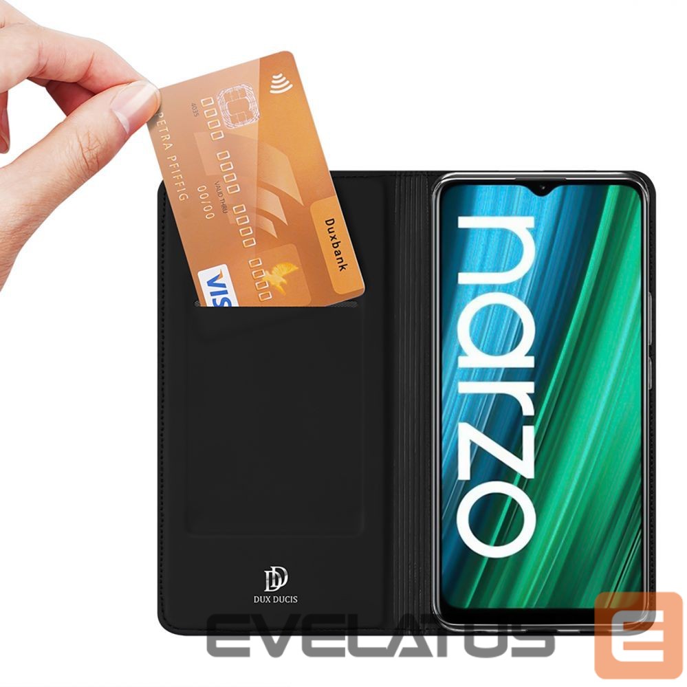 Nugarėlės dėklai Dux Ducis Dux Ducis Skin Pro Holster Cover with Flap Realme Narzo 50A black