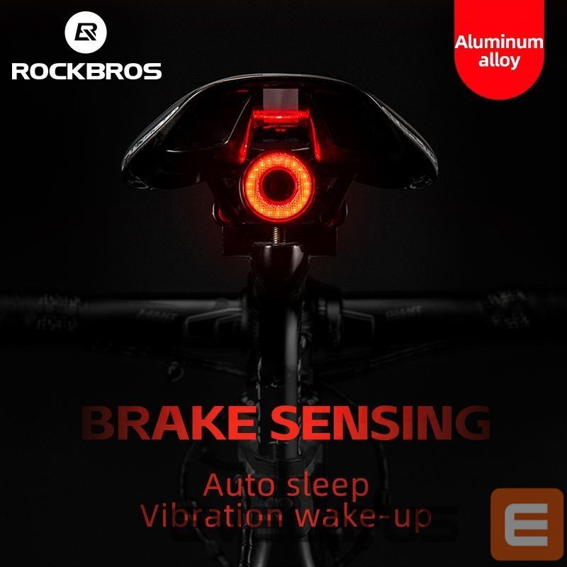 Dviračio priedas Rockbros Rockbros Q5 Rear Bike Light with Intelligent Stop System - Black