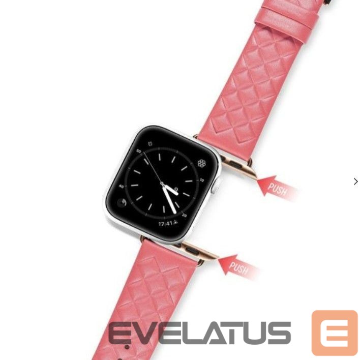 Dirželis Dux Ducis Strap Leather Watch 7 Band 7/6/5/4/3/2 / SE (41/40 / 38mm) Wristband Bracelet Genuine Leather Bracelet Red