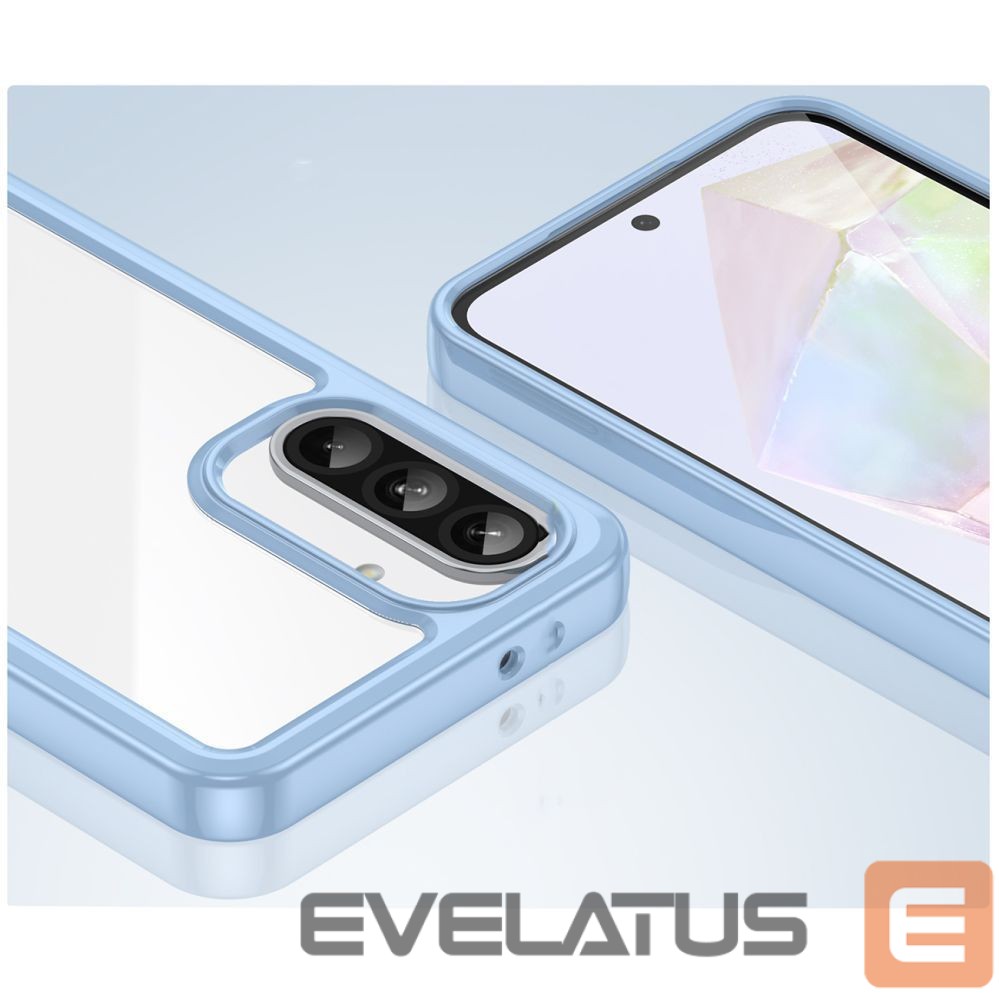 Nugarėlės dėklai Hurtel Outer Space Case for Samsung Galaxy A26 Cover with Flexible Frame - Blue