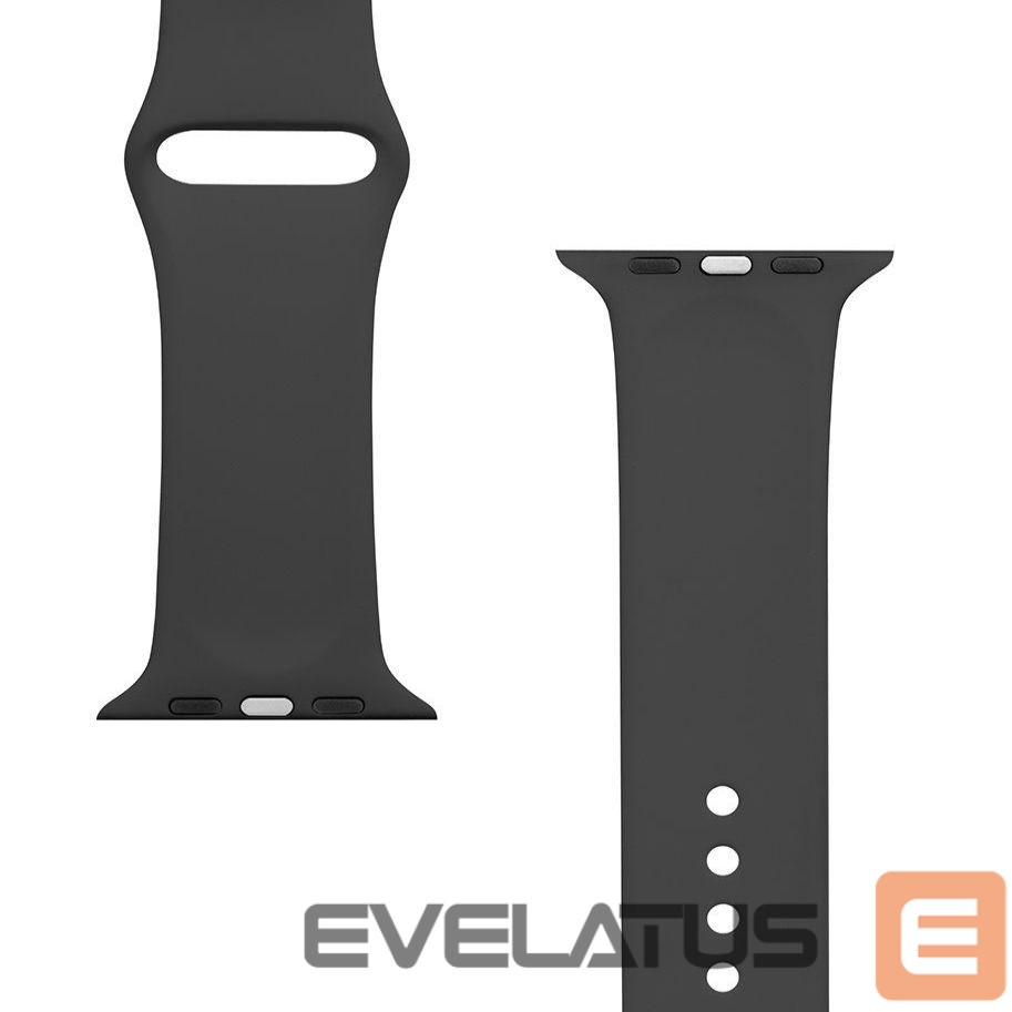 Dirželis Tactical Apple Watch 42/44/45mm Silicone Strap Black