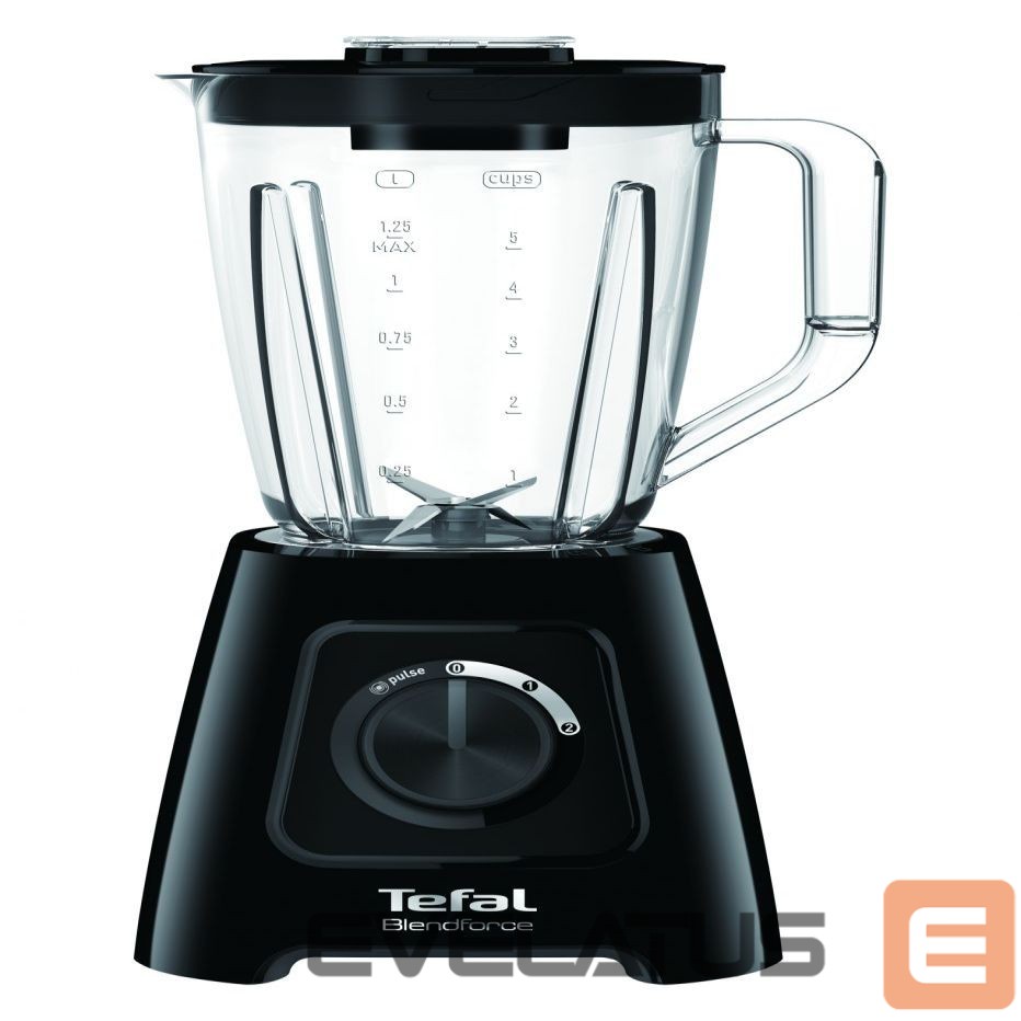 Maišytuvai ir maišytuvai TEFAL Blender BL420838 BlendForce Tabletop, 600 W, Jar material Plastic, Jar capacity 1.25 L, Ice crushing, Black