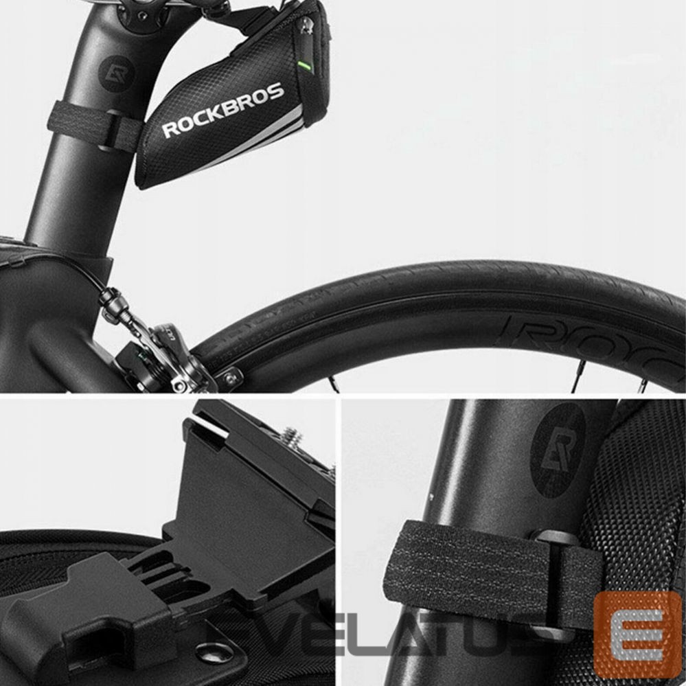 Dviračio priedas Rockbros Rockbros C28 bicycle bag under the saddle - black