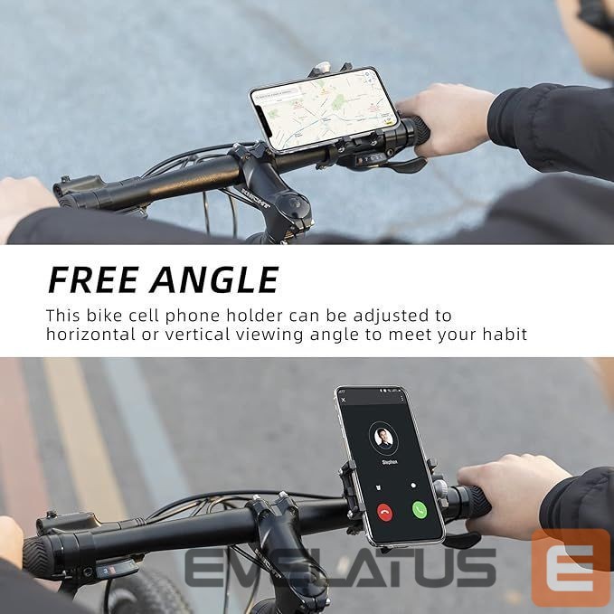 Dviračio priedas Rockbros Rockbros 699-BK Aluminum Alloy Bike Phone Holder - Black