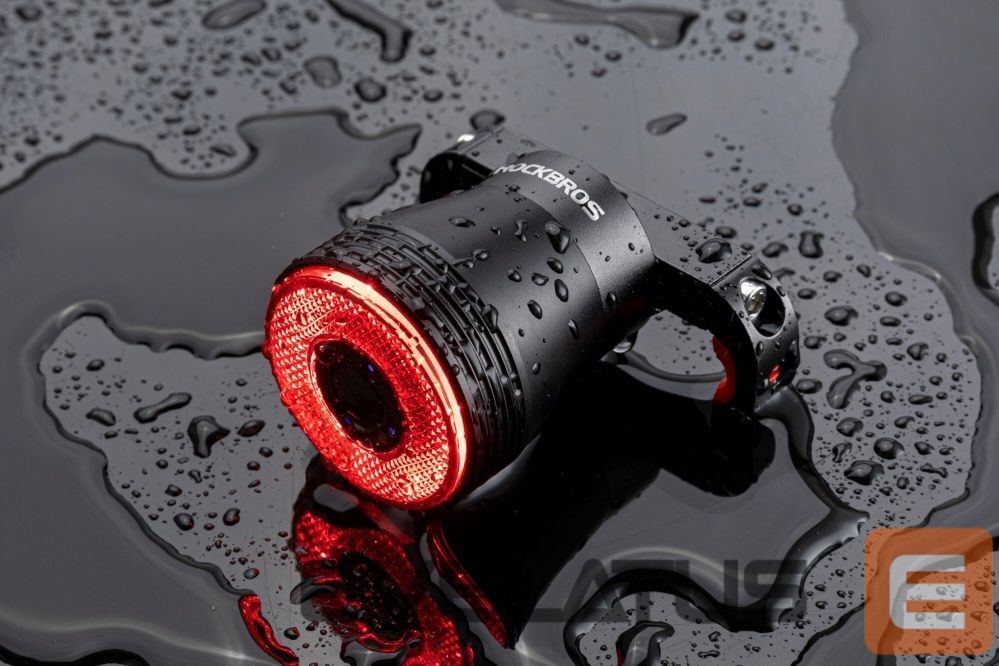 Dviračio priedas Rockbros Rockbros Q5 Rear Bike Light with Intelligent Stop System - Black