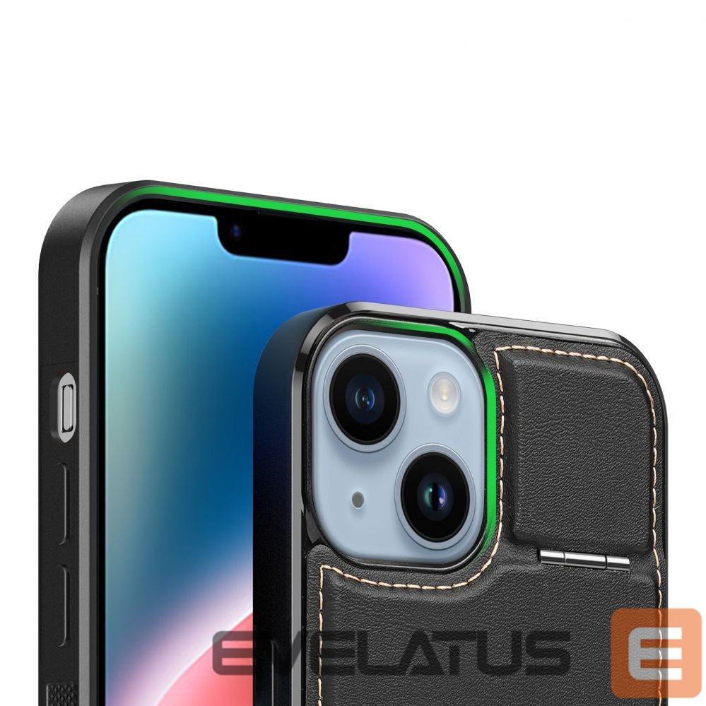 Nugarėlės dėklai Dux Ducis 3in1 Wallet Case with Stand for iPhone 15 Plus MagSafe RFID Blocker Dux Ducis Rafi Mag - Black