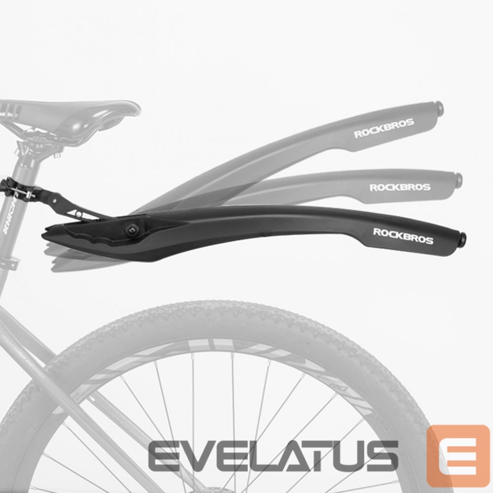 Dviračio priedas Rockbros Rockbros DNB8001 mudguard with red LED light - black