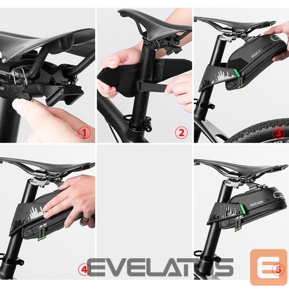 Dviračio priedas Rockbros Rockbros C27-1 bicycle bag under the saddle - black