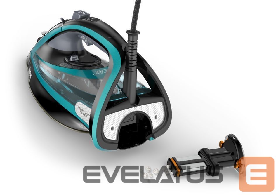 Lygintuvai TEFAL | Ultimate Pure FV9844E0 | Steam Iron | 3200 W | Water tank capacity 350 ml | Continuous steam 60 g/min | Steam boost performance 250 g/min | Blue/Black