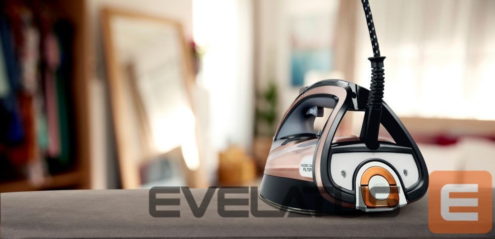 Lygintuvai TEFAL Steam Iron FV9845 3200 W, Water tank capacity 350 ml, Continuous steam 60 g/min, Black/Rose Gold