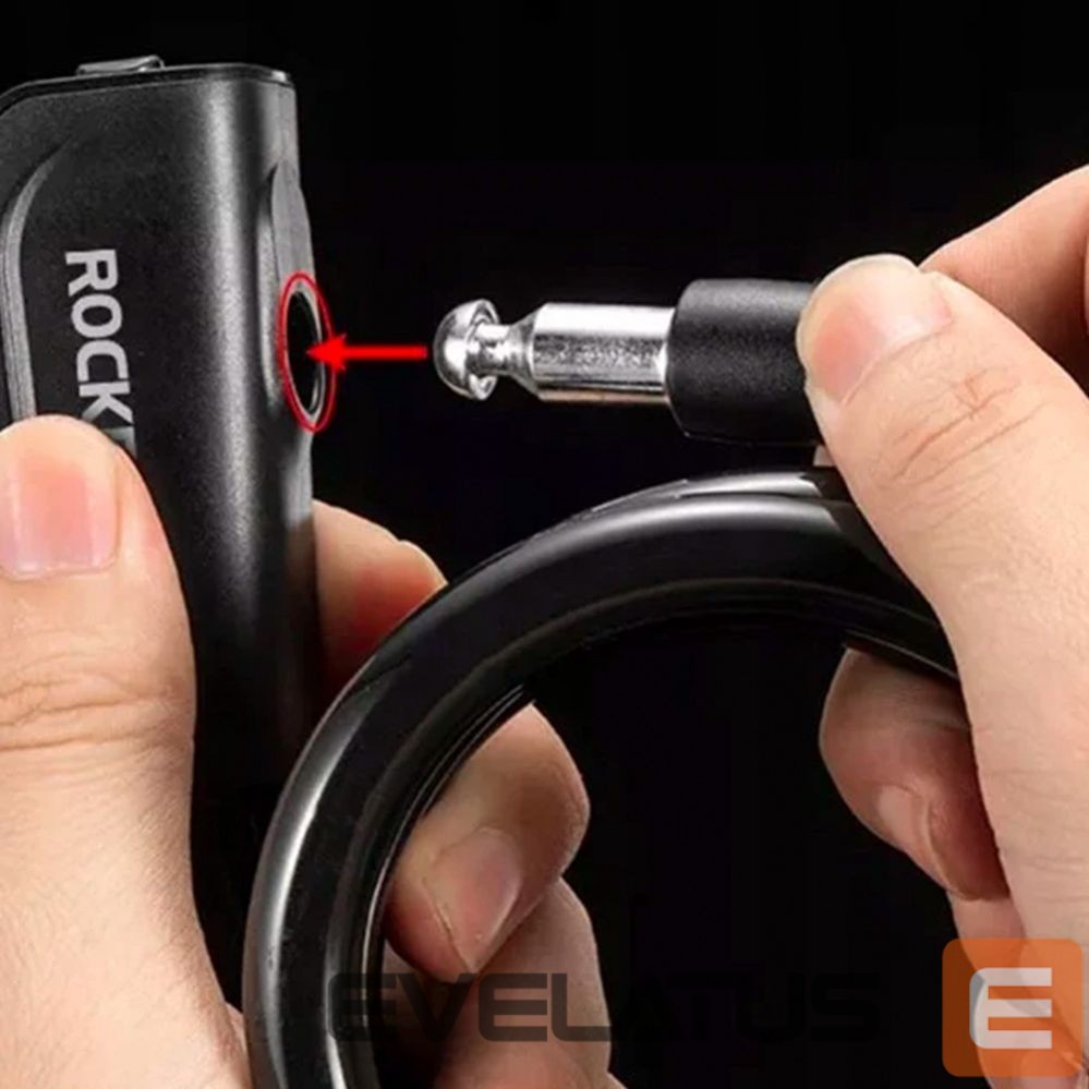 Dviračio priedas Rockbros Rockbros RKS515-BK bicycle lock with 1.1 m key - black