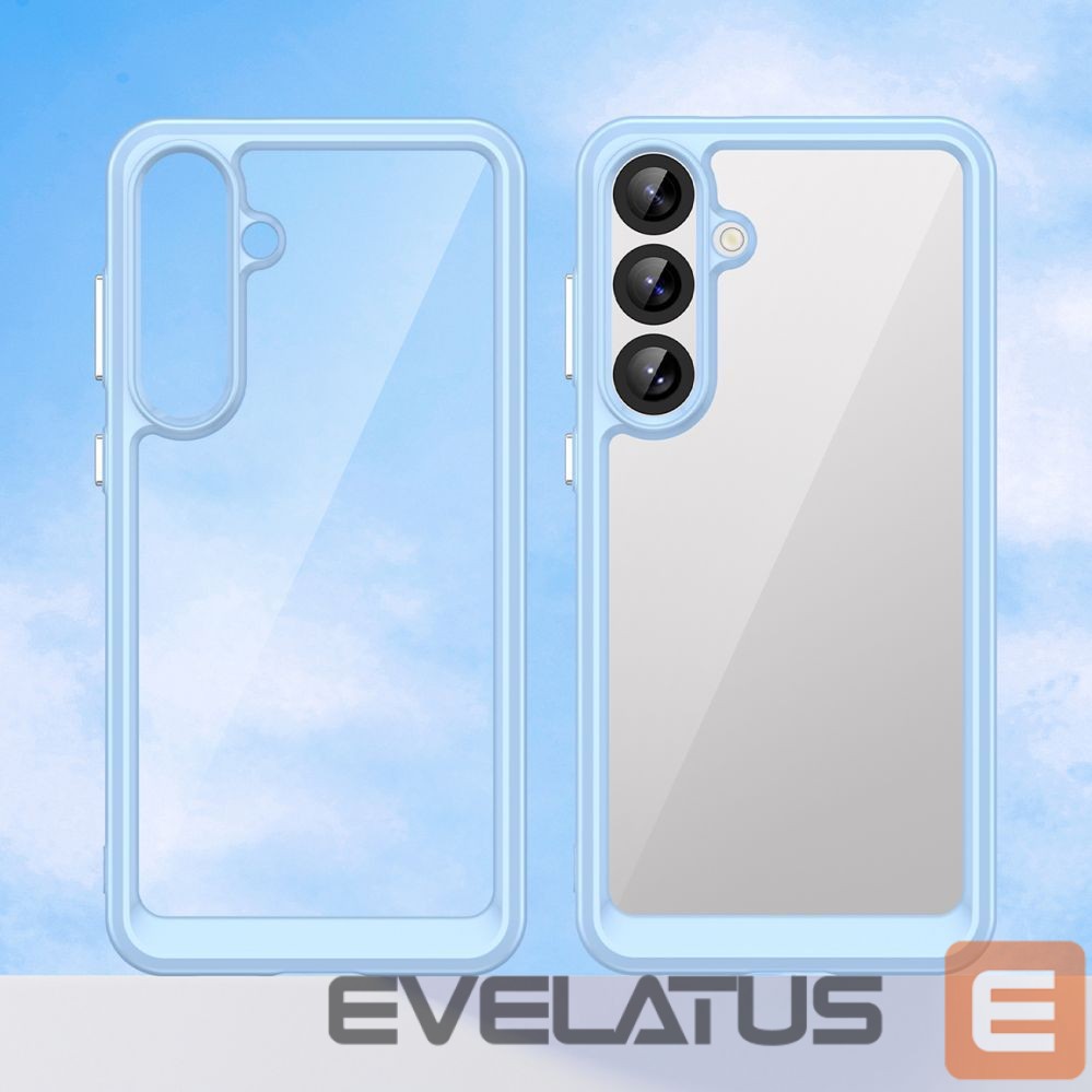 Nugarėlės dėklai Hurtel Outer Space Case for Samsung Galaxy A36 Cover with Flexible Frame - Blue