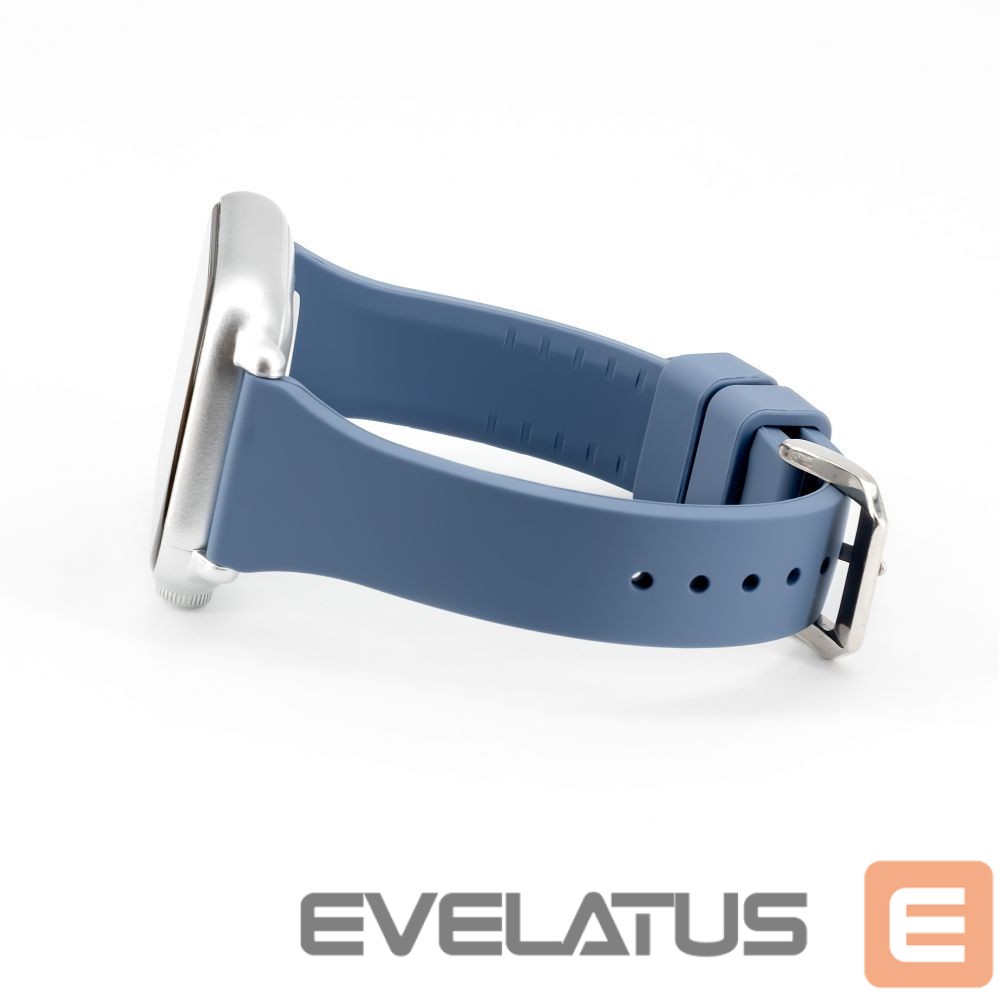 Dirželis Connect 20mm T-buckle Silicone Loop Watch Strap (130mm M/L) Blue