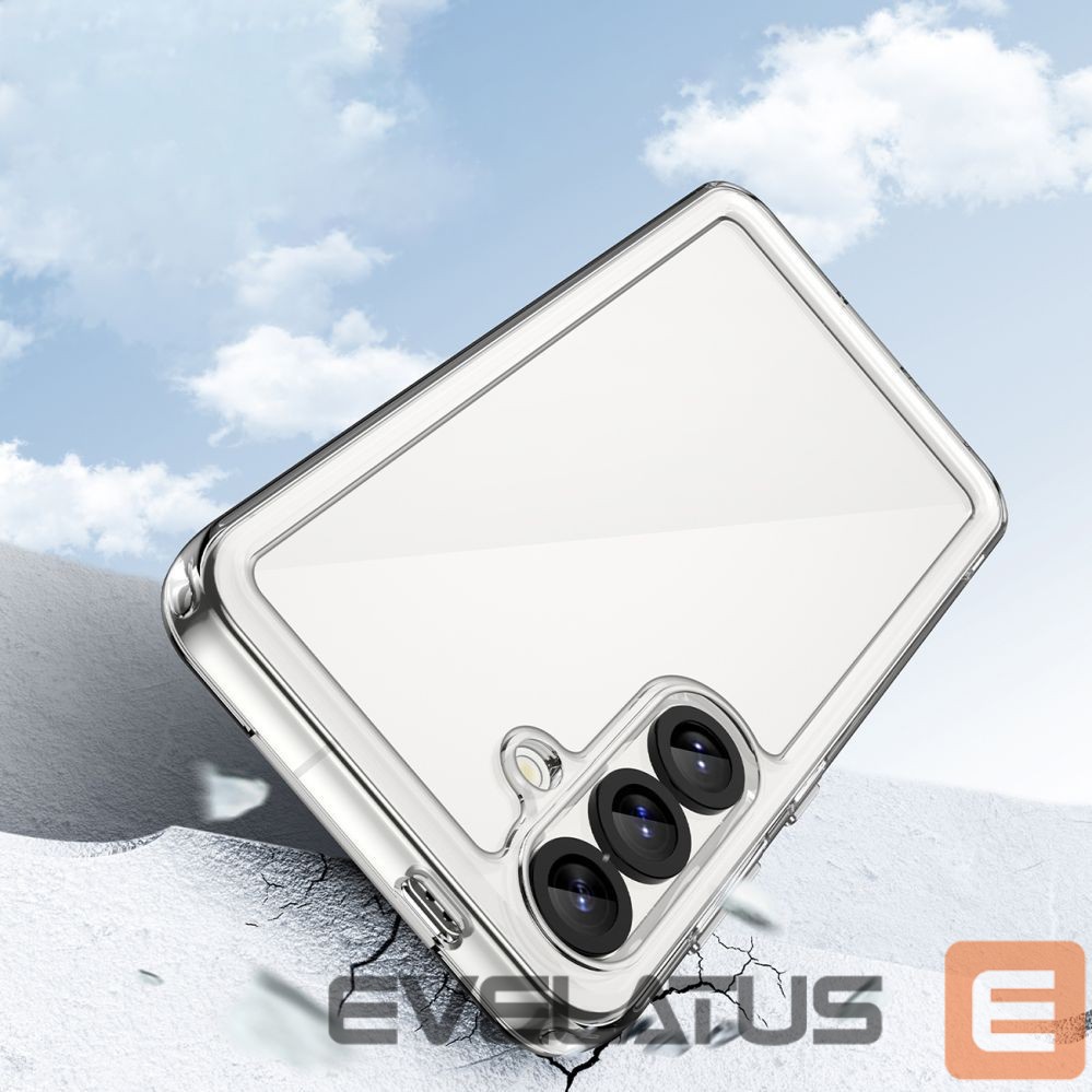 Nugarėlės dėklai Hurtel Outer Space Case for Samsung Galaxy S25 Edge Cover with Flexible Frame - Transparent