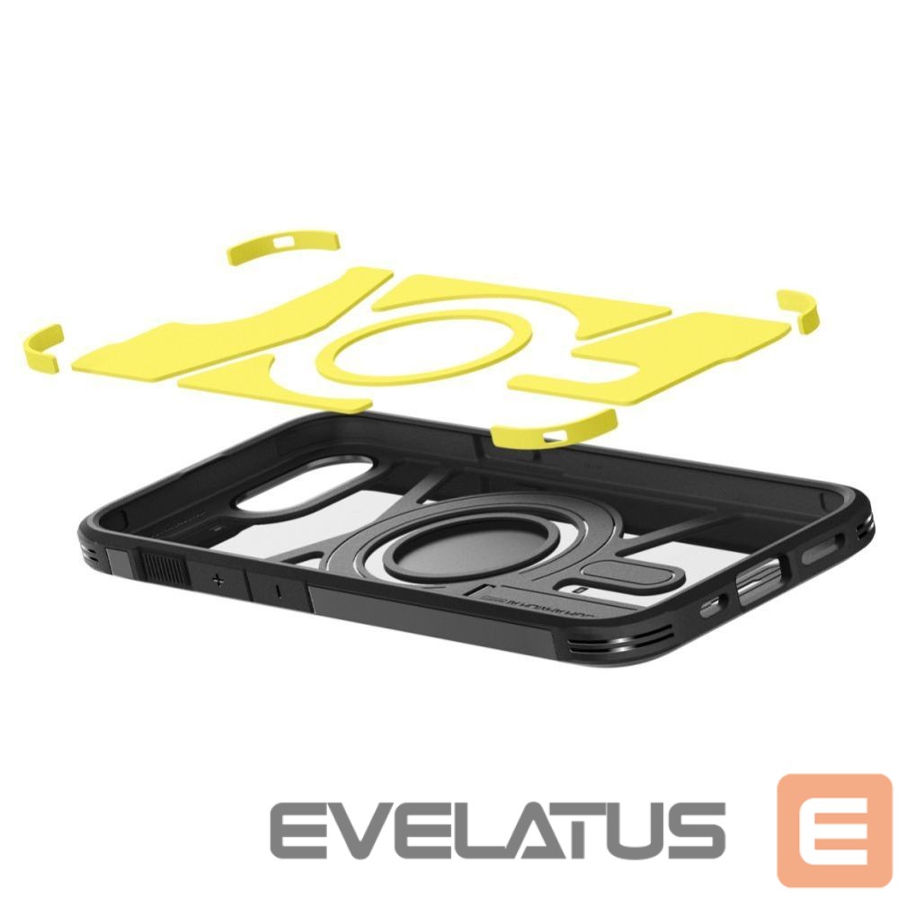 Nugarėlės dėklai Spigen Spigen Tough Armor Case with MagSafe for iPhone 16e with Stand - Black
