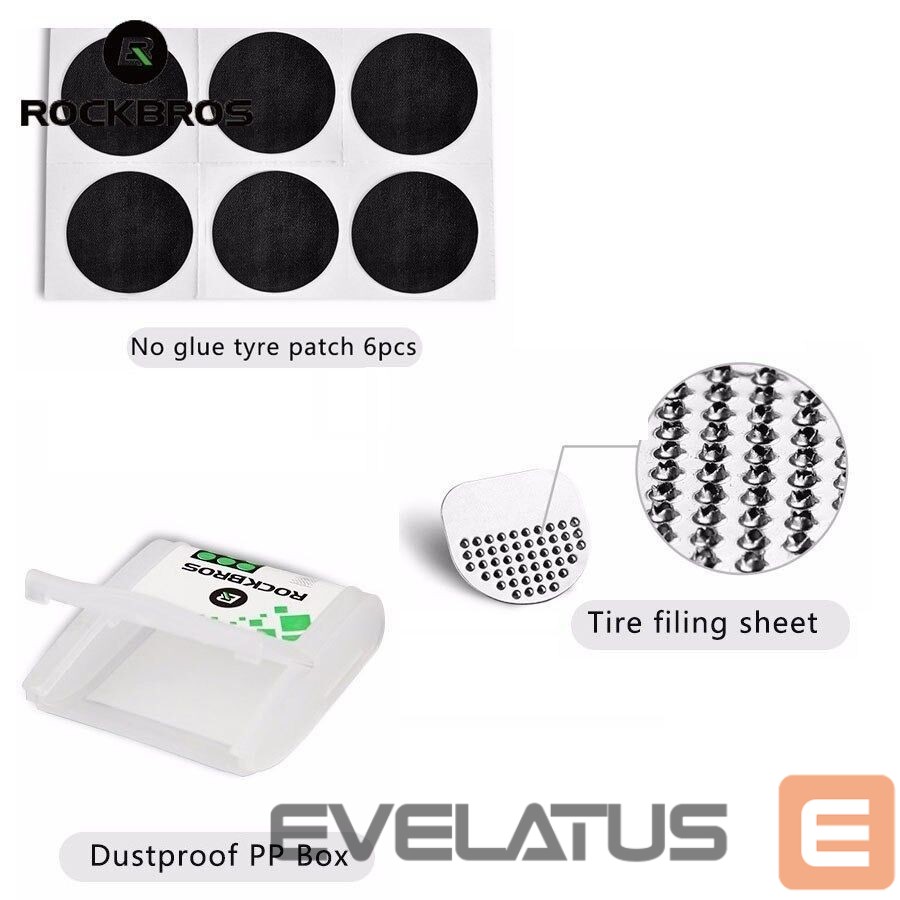 Kitas produktas Rockbros Rockbros GJ2001 repair kit for bicycle inner tubes - translucent