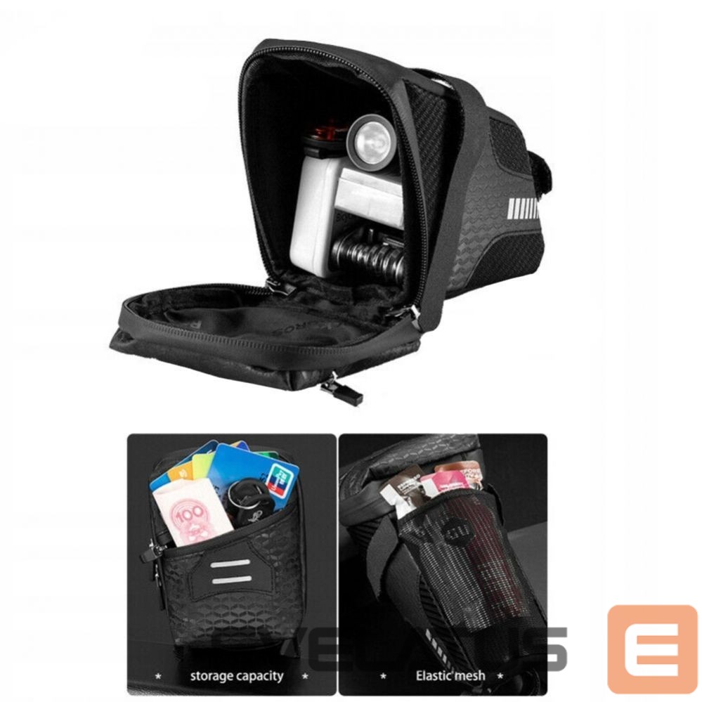 Dviračio priedas Rockbros Rockbros C29-BK waterproof bicycle bag under the saddle - black