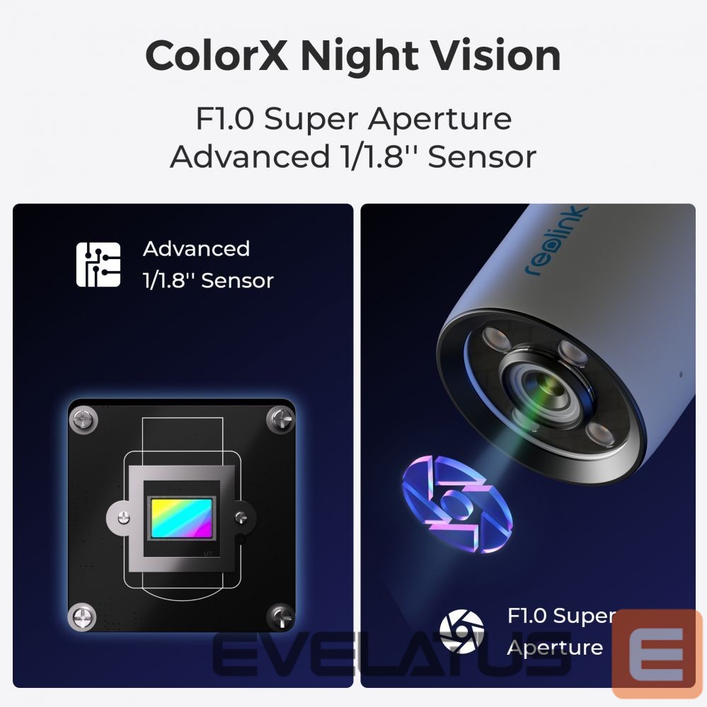 Internetinė kamera Reolink ColorX Series P320X 2K 4MP True Color Night Vision PoE Camera |