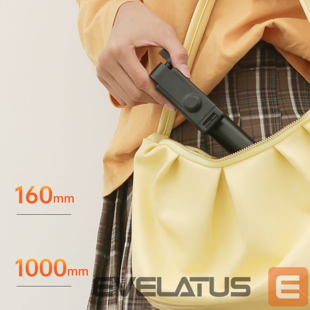 Fotoaparato priedas Hurtel Selfie stick WHS1Y telescopic tripod 1m with phone holder - black
