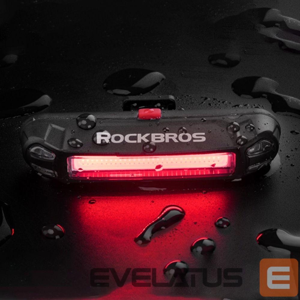 Dviračio priedas Rockbros Rockbros A54BK Rear Bike Light + Micro USB - USB-A Cable - Black