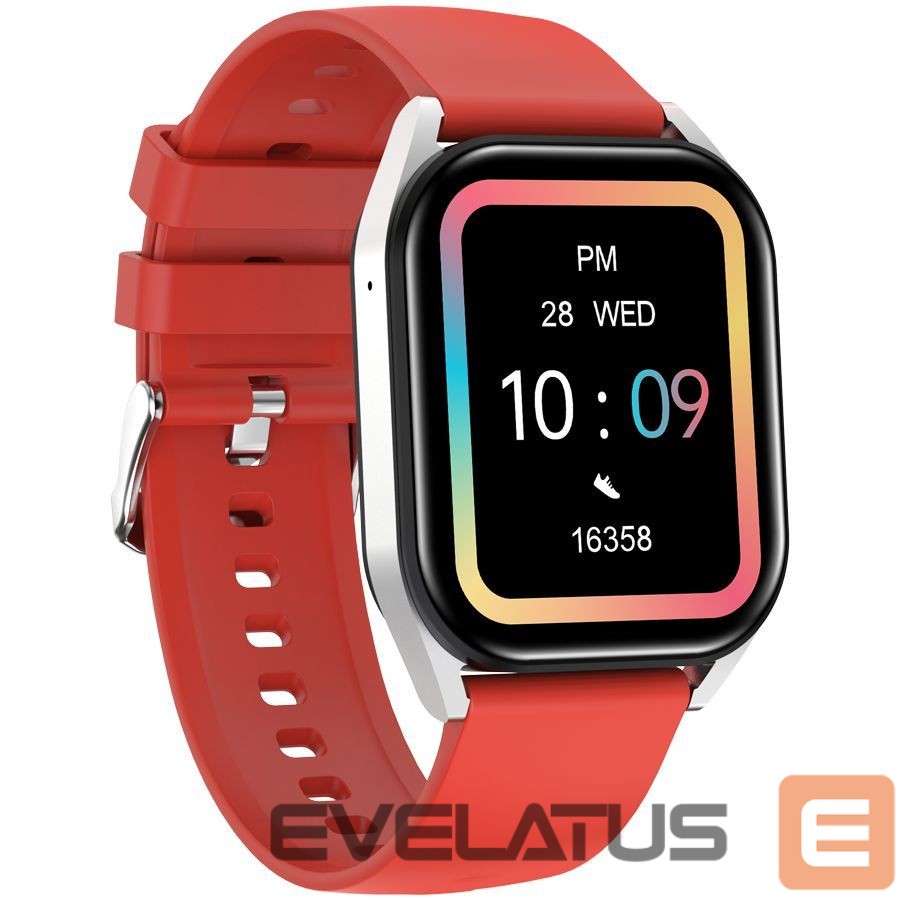 Išmanusis laikrodis Canyon CANYON smart watch Chatter SW-58 BT-CALL Silver Red