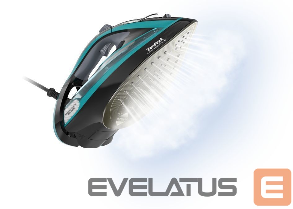 Lygintuvai TEFAL | Ultimate Pure FV9844E0 | Steam Iron | 3200 W | Water tank capacity 350 ml | Continuous steam 60 g/min | Steam boost performance 250 g/min | Blue/Black