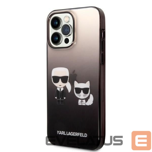 Nugarėlės dėklai Karl Lagerfeld Karl Lagerfeld KLHCP14LTGKCK iPhone 14 Pro 6.1 "hardcase black / black Gradient Ikonik Karl & Choupette