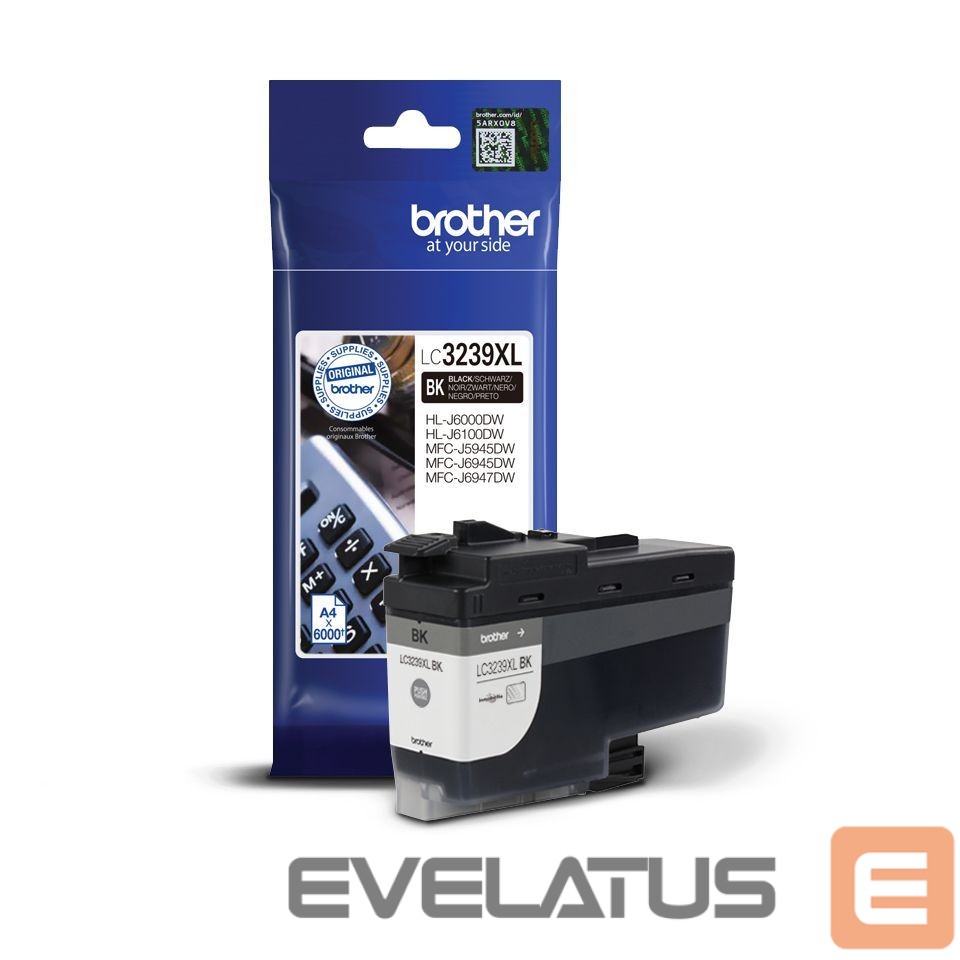 Eksploatacinės medžiagos spausdintuvams Brother High-yield Ink Cartridge | LC3239XLBK | Ink | Black